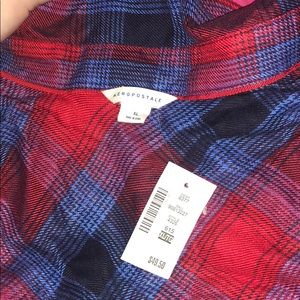 Blue and red flannel